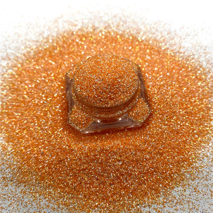 QT03 Hot Sale 1/128(0.2mm)008 High Quality Bulk Polyester Glitter, Mirror Silver + Neon Color Mix