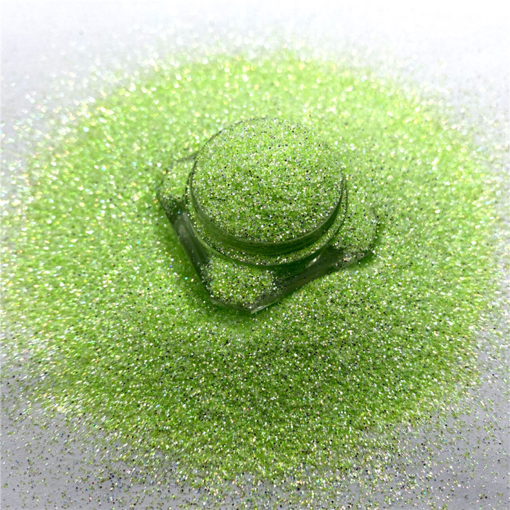 QT07 Hot Sale 1/128(0.2mm)008 High Quality Bulk Polyester Glitter, Mirror Silver + Neon Color Mix
