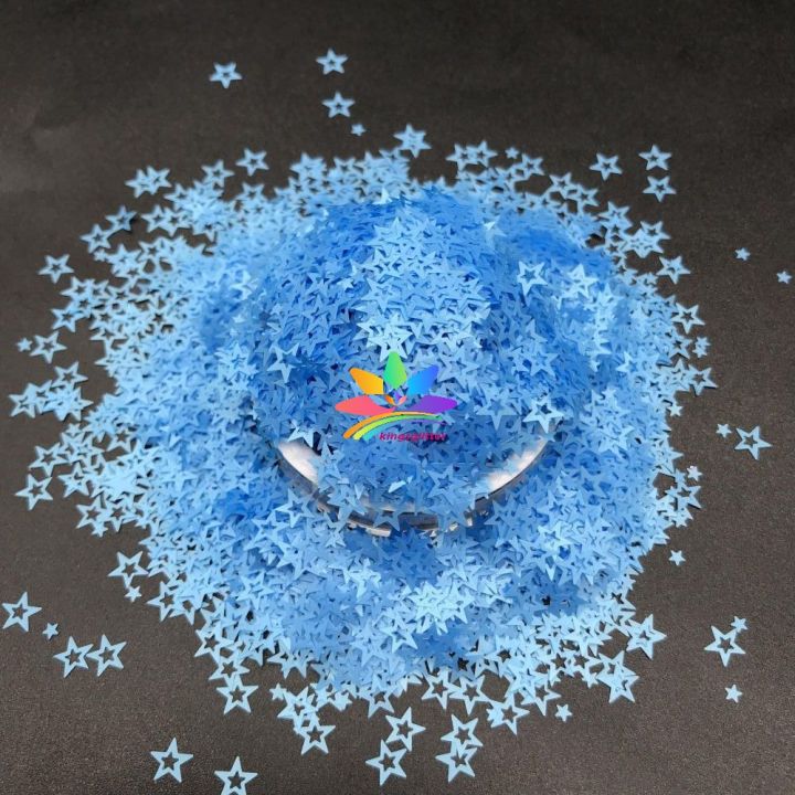 KK205 6mm Wholesale new hollow star shape glitter for craft decoration