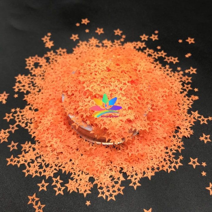 KK206 6mm Wholesale new hollow star shape glitter for craft decoration