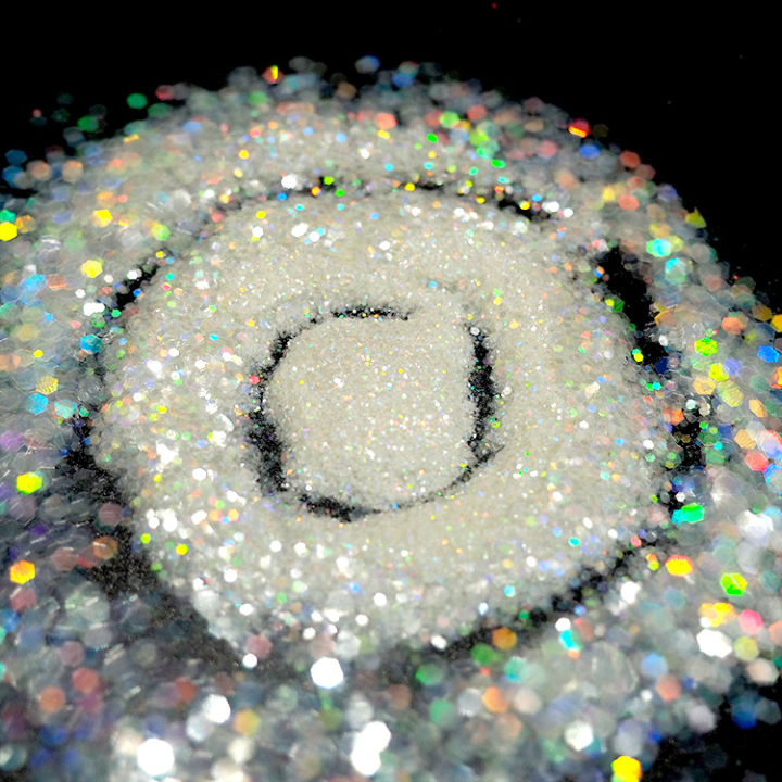 LB1100 chunky mix'' 2022 Hot selling bulk Hologhic Iridescent Opal Glitter fine 1/128''-1/10'' or chunky mixed   