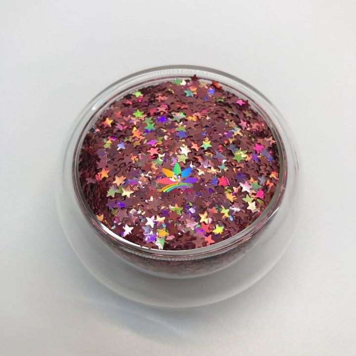 LB911  3mm star shape holographic glitter wholesale