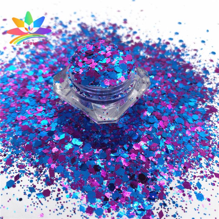 NHL003 2022 wholesale Customized high flash mixed Pure color Holographic iridescent glitter