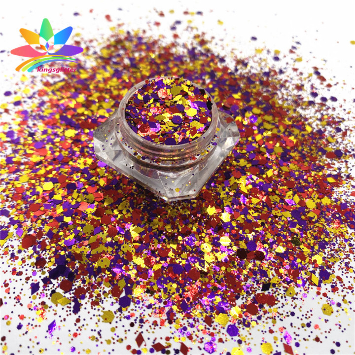 NHL004 2022 wholesale Customized high flash mixed Pure color Holographic iridescent glitter