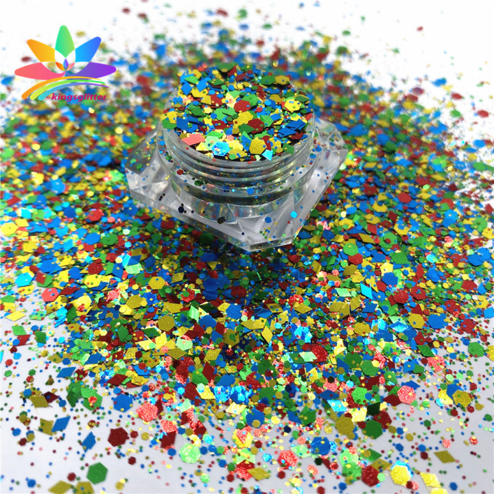 NHL007 2022 wholesale Customized high flash mixed Pure color Holographic iridescent glitter