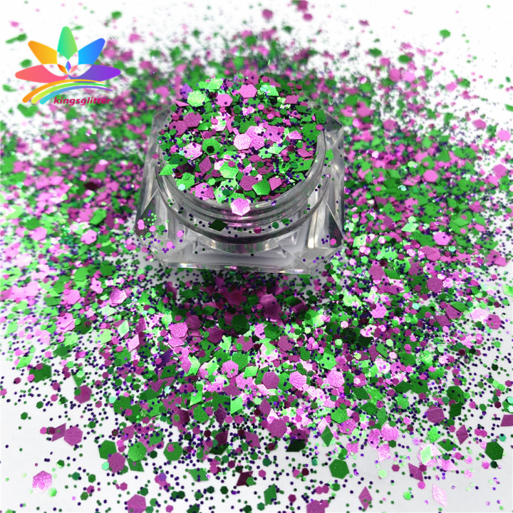 NHL010 2022 wholesale Customized high flash mixed Pure color Holographic iridescent glitter