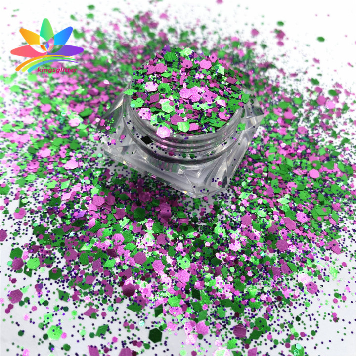 NHL010 2022 wholesale Customized high flash mixed Pure color Holographic iridescent glitter