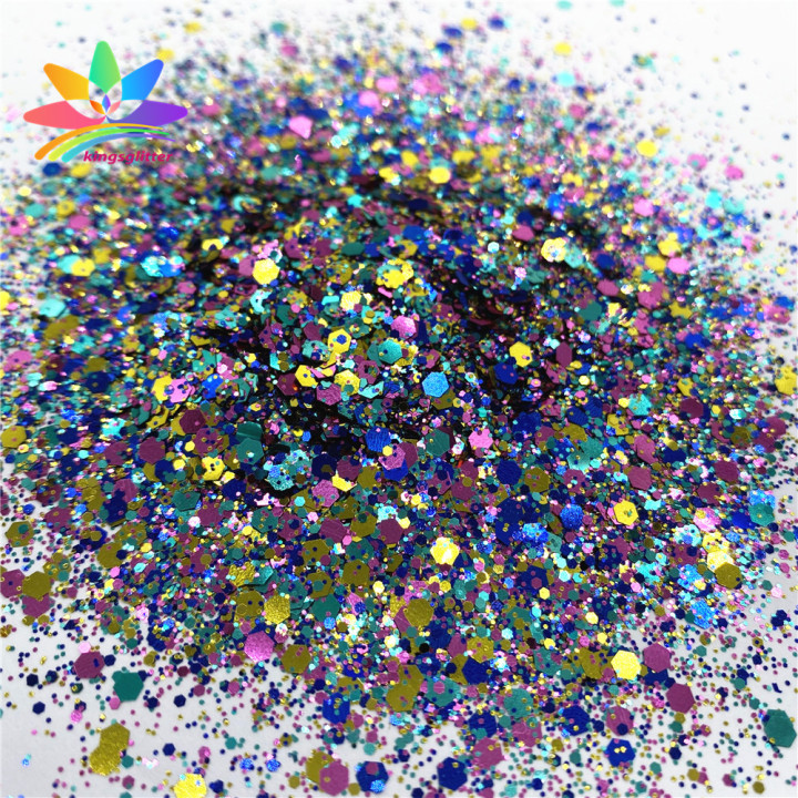 NHL012 2022 wholesale Customized high flash mixed Pure color Holographic iridescent glitter