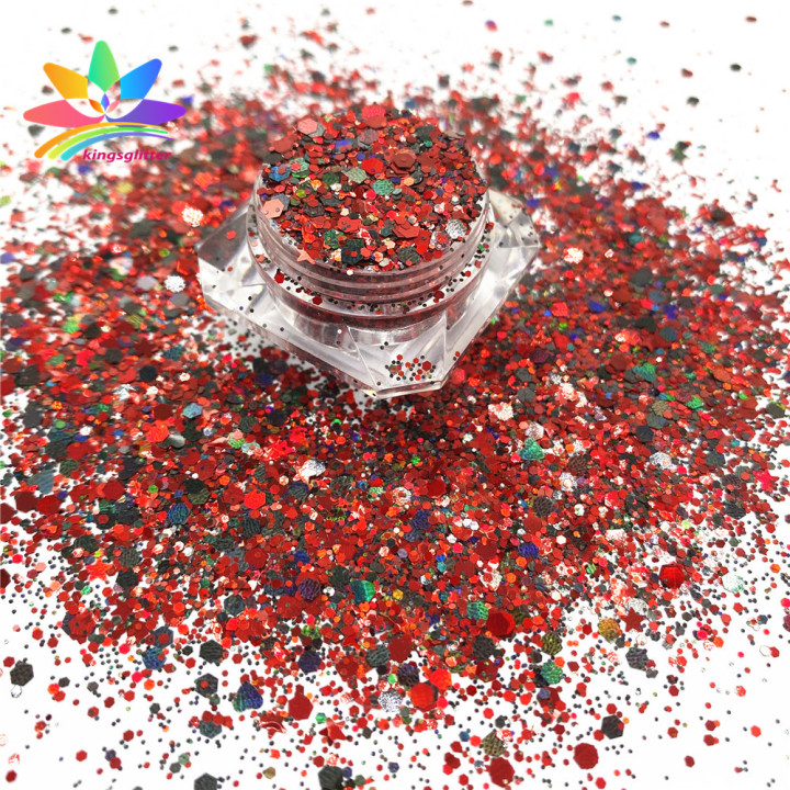 NHL016 2022 wholesale Customized high flash mixed Pure color Holographic iridescent glitter