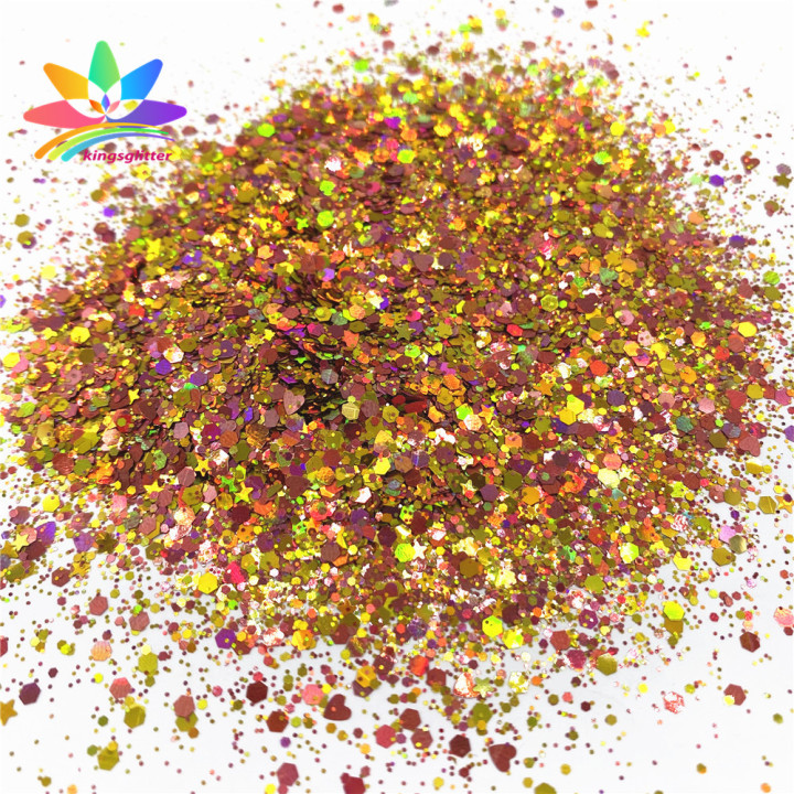 NHL017 2022 wholesale Customized high flash mixed Pure color Holographic iridescent glitter