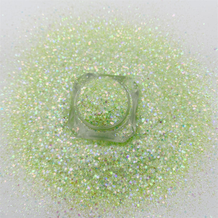 TQC007  1/24 1/64 1/128 mix 2021 Hot Sale Iridescent glitter for glass printing coating cosmetics resin crafts decoration