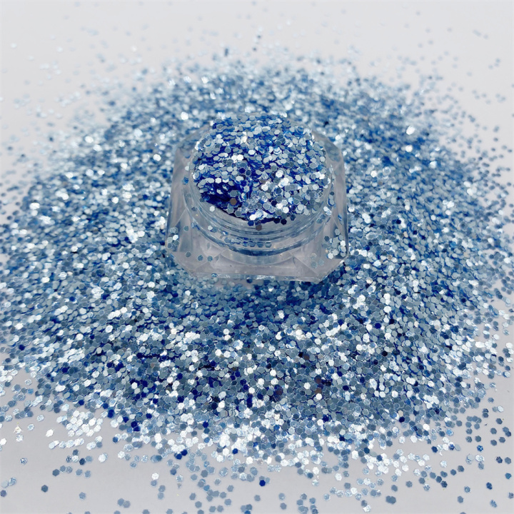 YC014A -Bulk Fine Color Mirror Silver 1/128 1/24'' for Nail Art, Body Makeup, Hair Decoration, Glitter Slime, Resin Crafts
