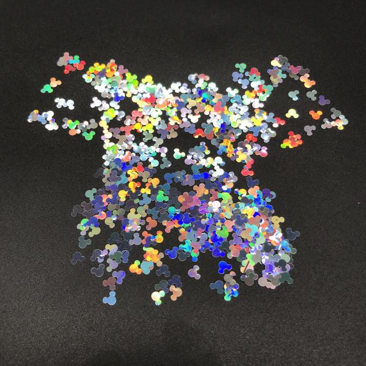 LB100  4mm Holographic mickey Shapes Glitter 
