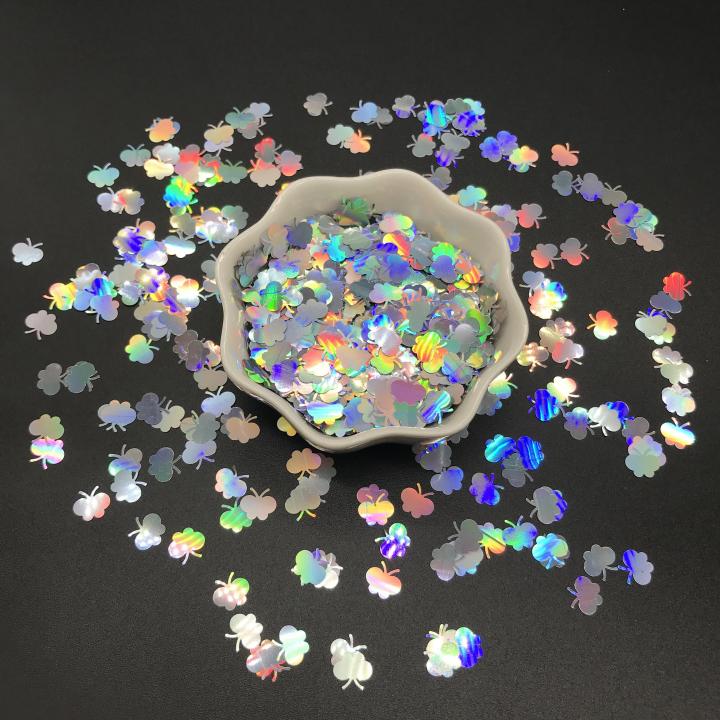 LB100  3mm 5mm Holographic Butterfly Shapes Glitter nail makeup 