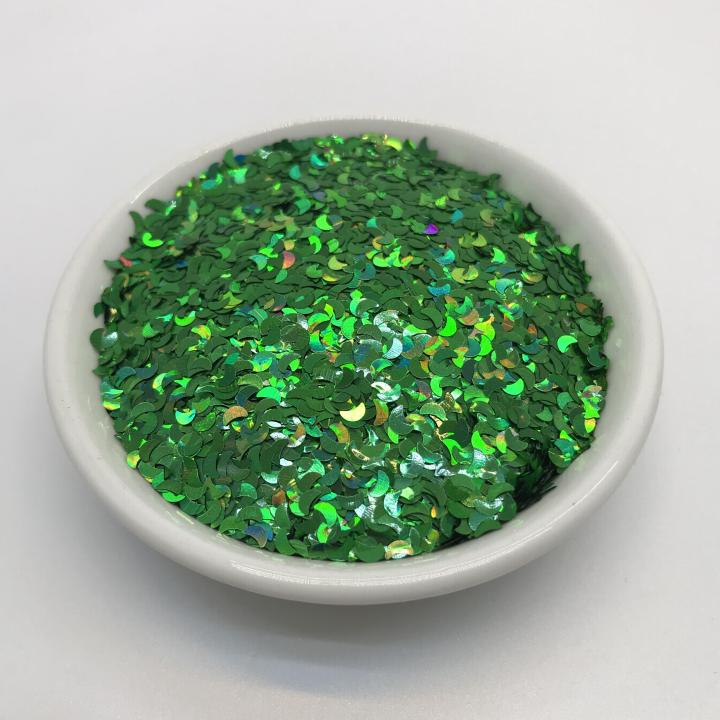 LB600  3mm 4mm 5mm Holographic moon Shapes Glitter 