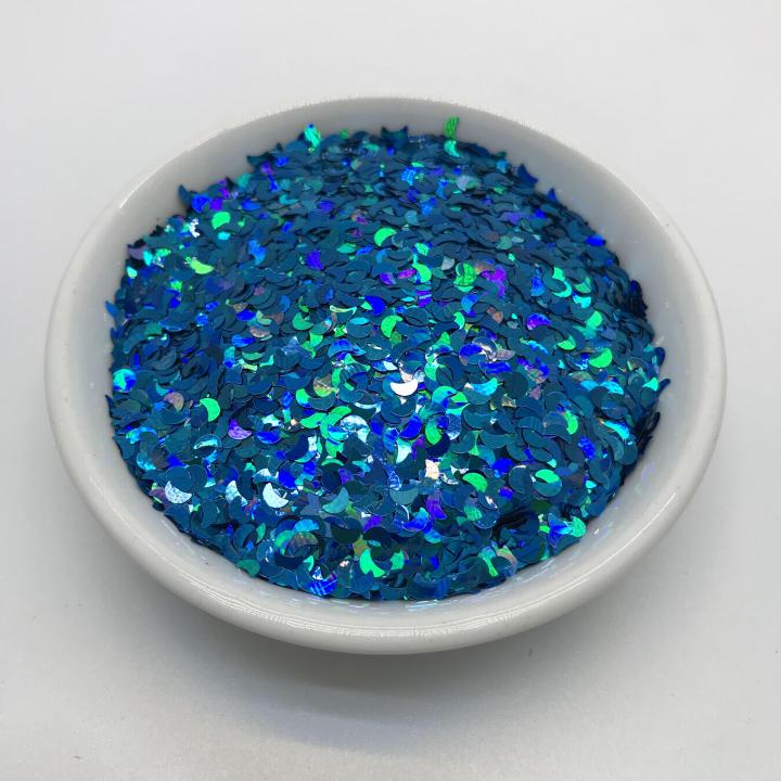LB700  3mm 4mm 5mm Holographic moon Shapes Glitter 