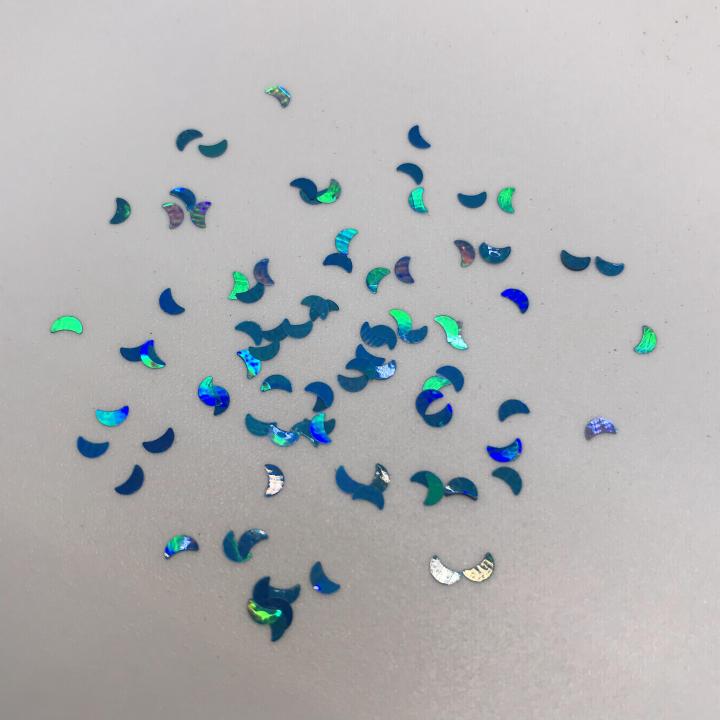 LB700  3mm 4mm 5mm Holographic moon Shapes Glitter 