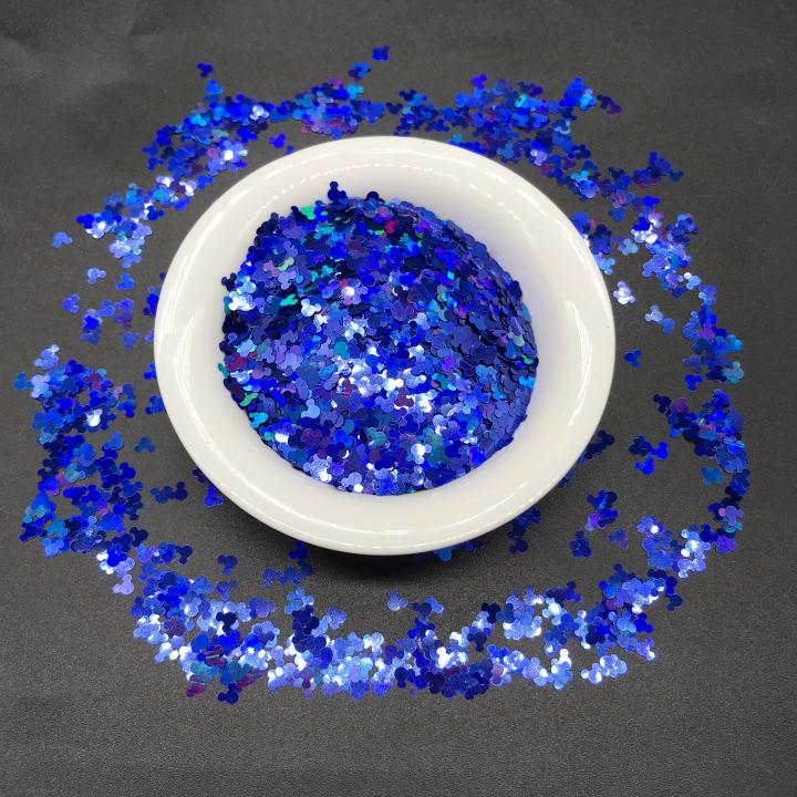 LB705  4mm Holographic mickey Shapes Glitter 