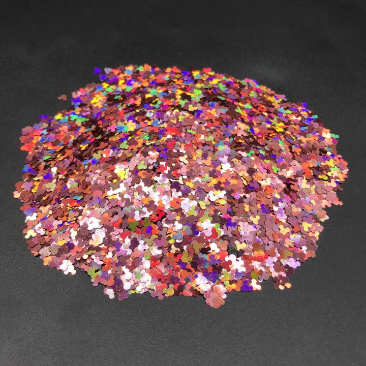 LB911  4mm Holographic mickey Shapes Glitter 
