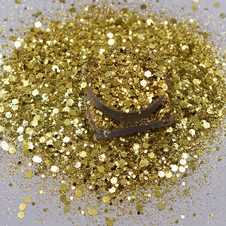 BC206  Chunky Mixed Pure Color Glitter Wholesale for Resin Makeup Leather Nails Tumbler 