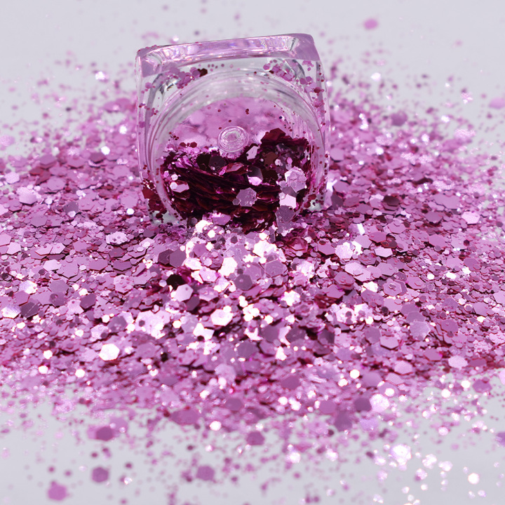 BC920  Chunky Mixed Pure Color Glitter Wholesale for Resin Makeup Leather Nails Tumbler 