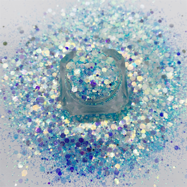 GKF003  Mixed Glow In The Dark Iridescent colorful Glitter