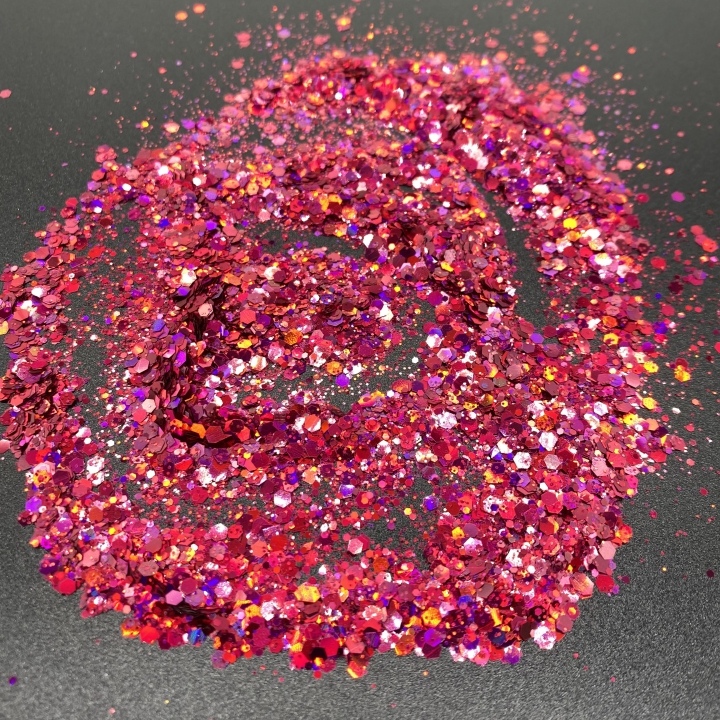 LBC912  1/10'-1/64'  Chunky mixes Hexagon holographic  Glitter