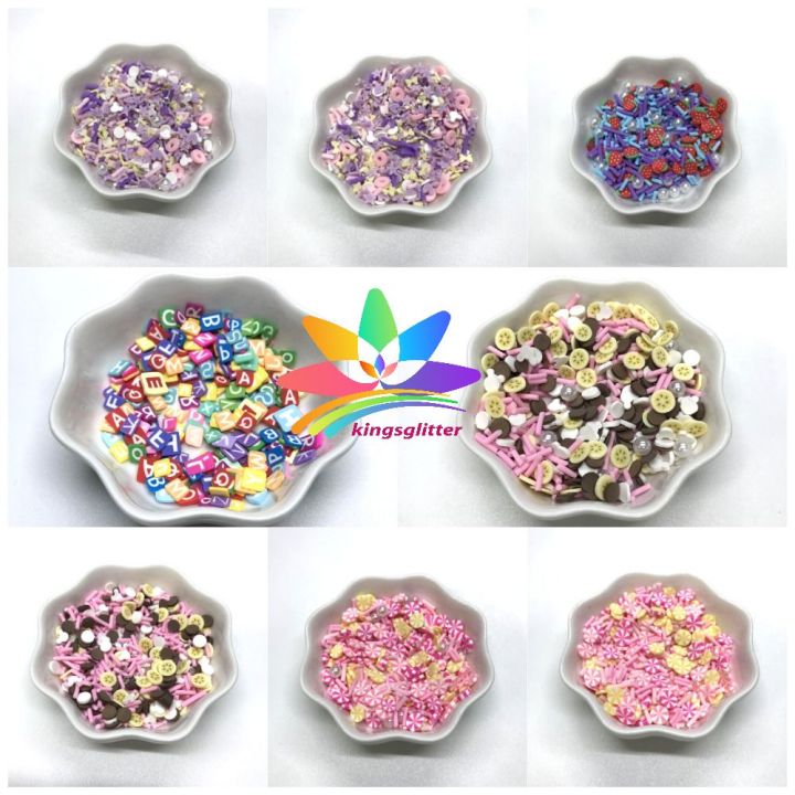 SPR68A   Polymer Clay Sprinkle Mix for Tumblers Slime Keychain DIY Chritsmas decoration 