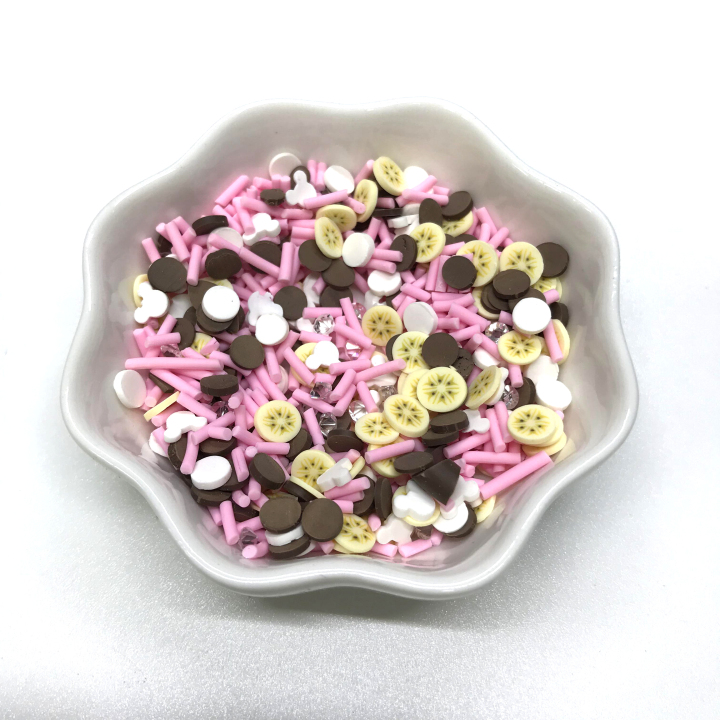SPR68A   Polymer Clay Sprinkle Mix for Tumblers Slime Keychain DIY Chritsmas decoration 
