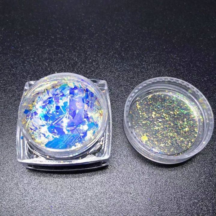 K204YG new chameleon opal flakes Ice Transparent 