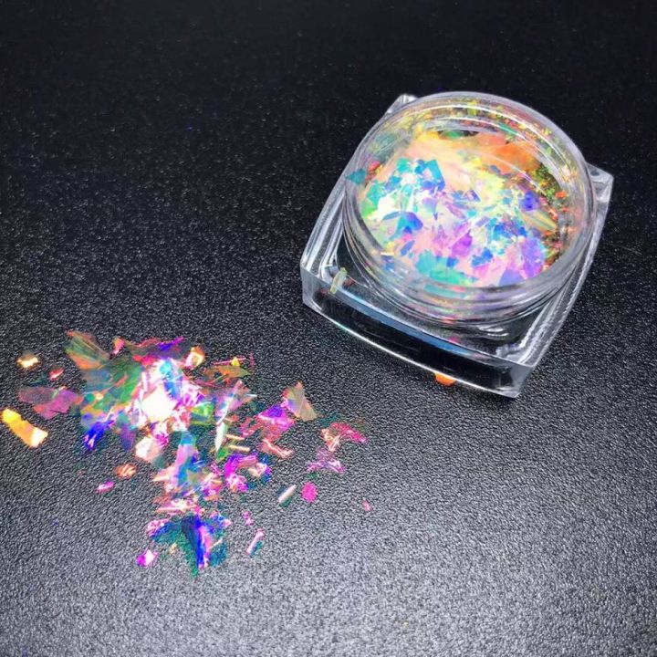 K206PG new chameleon opal flakes Ice Transparent 