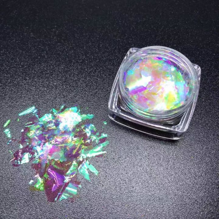 K207GR new chameleon opal flakes Ice Transparent 