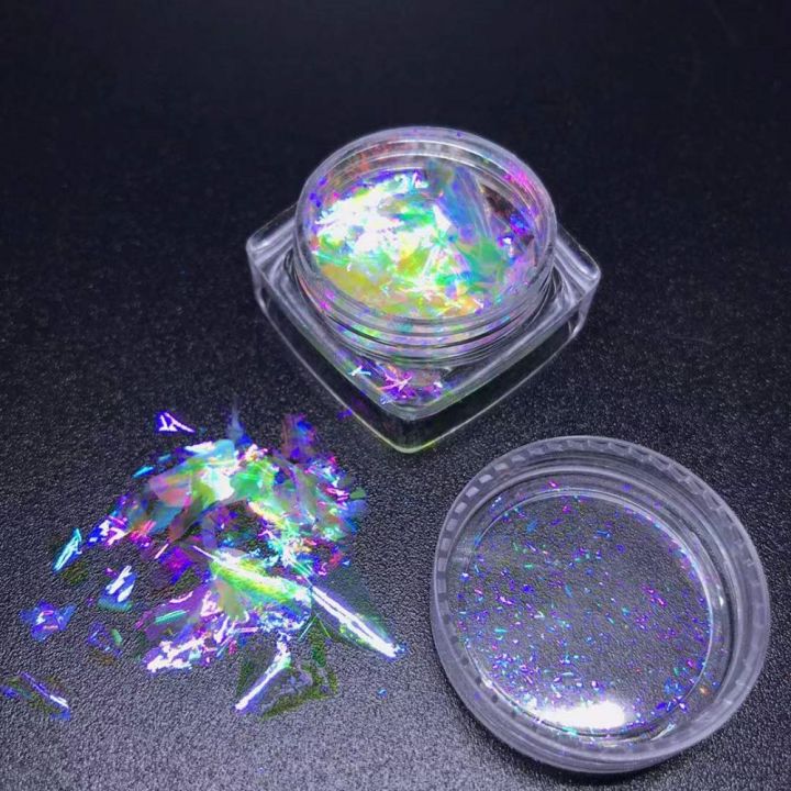 K208BR new chameleon opal flakes Ice Transparent 