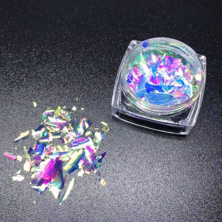 K212YG new chameleon opal flakes Ice Transparent 