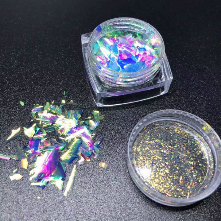 K212YG new chameleon opal flakes Ice Transparent 