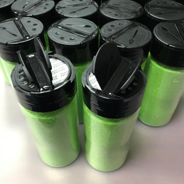 2.8 oz shakers glitter custom neon green fine glitter C51