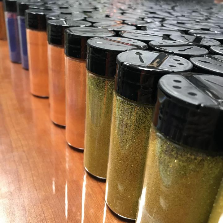 2.8 oz shakers glitter custom neon orange fine glitter C19