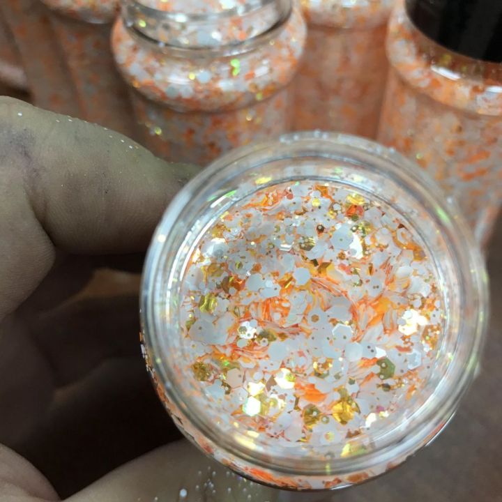 2 oz shakers glitter custom KW005 chunky mix