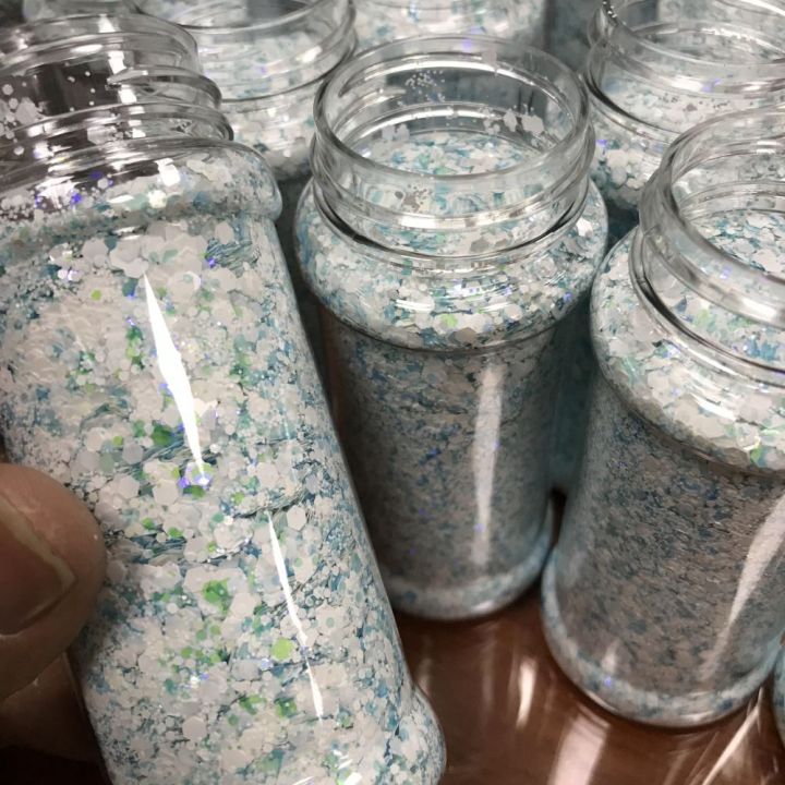 2 oz shakers glitter custom KW007 chunky mix