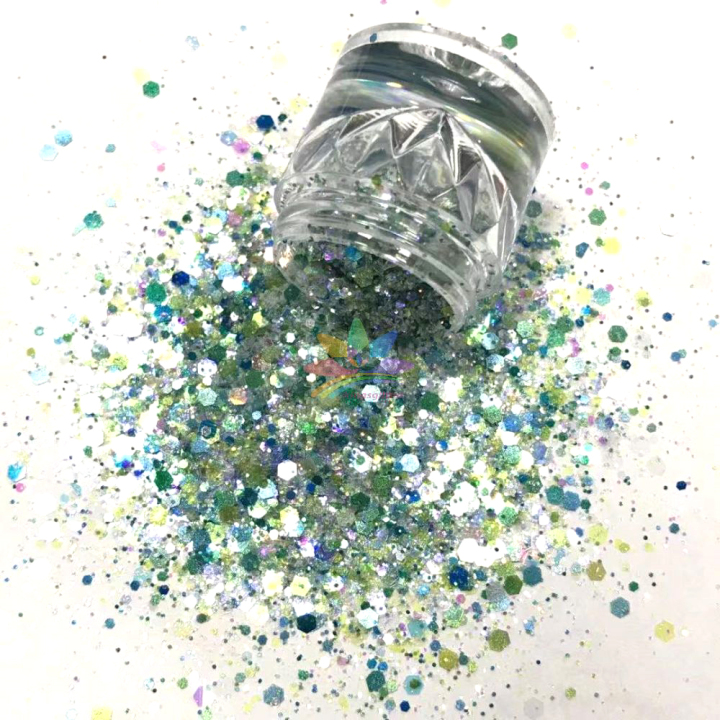 KDIS08  Nail Art Mixed High Shiny iridescent Dream icing Sugar DIY Glitter