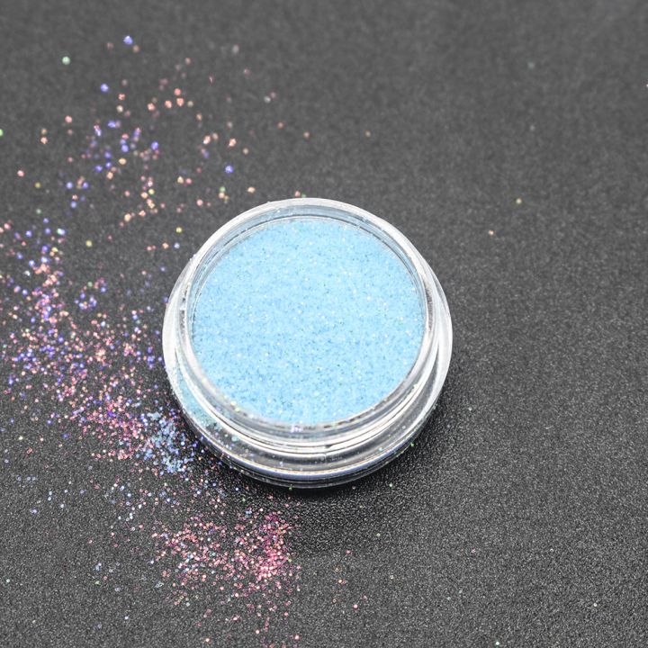 C47 Rainbwo blue colors Iridescent Translucent Mixed fine Glitter 