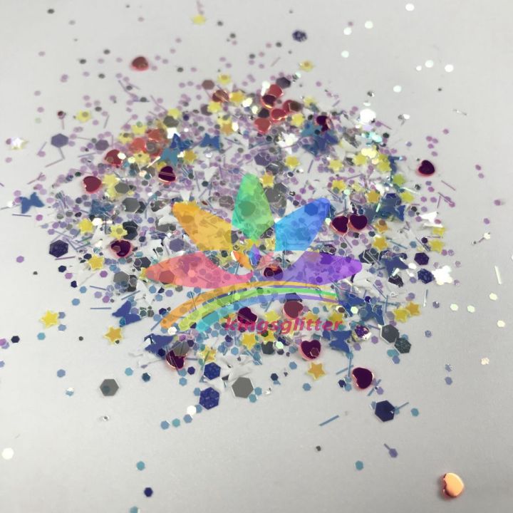 BTF05   New glitters mixed colors and stars hearts butterfly  for nail body makeup hair decoration glitter slimes resin and craft