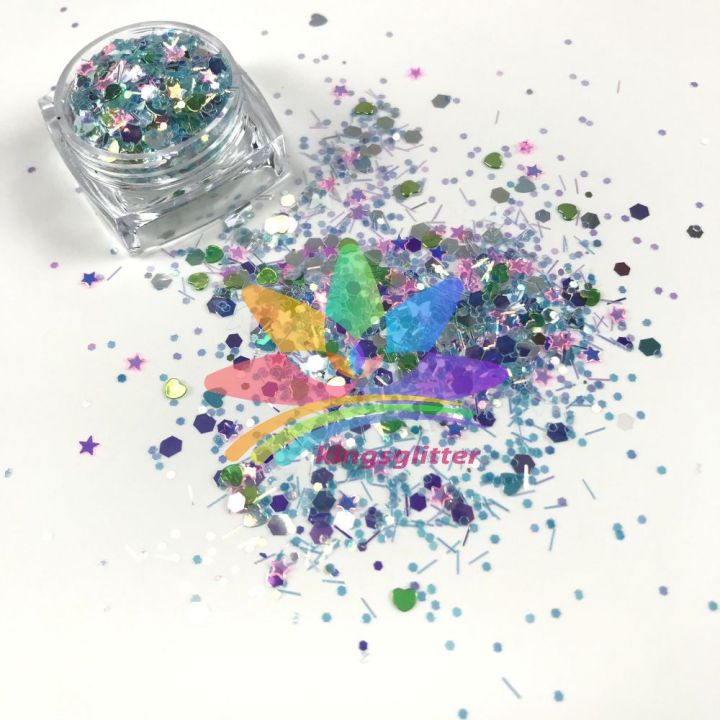 BTF08   New glitters mixed colors and stars hearts butterfly  for nail body makeup hair decoration glitter slimes resin and craft