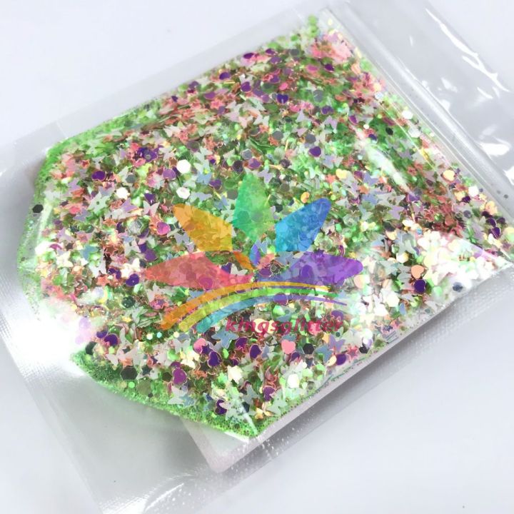 BTF12   New glitters mixed colors and stars hearts butterfly  for nail body makeup hair decoration glitter slimes resin and craft