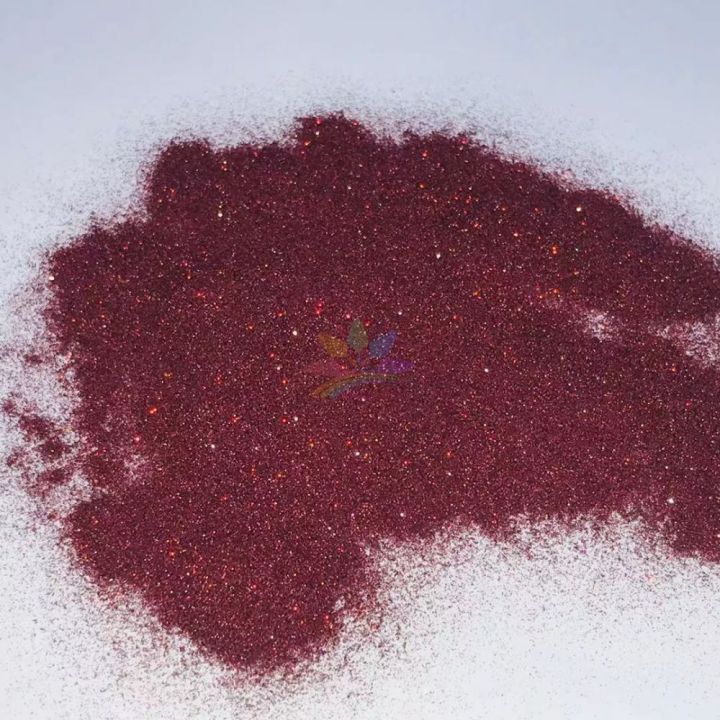LB304  holographic red ultra fine glitter 0.08mm 