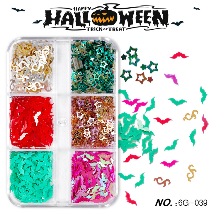 K039  Halloween Nail Art Patch Sequin Set Wholesale Nail Art Jewelry Sequins