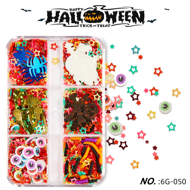 K050  Halloween Nail Art Patch Sequin Set Wholesale Nail Art Jewelry Sequins