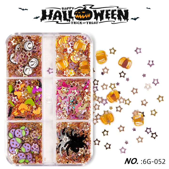 K052  Halloween Nail Art Patch Sequin Set Wholesale Nail Art Jewelry Sequins