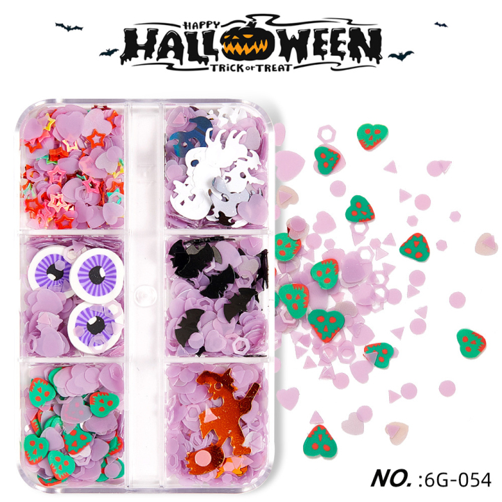 K054  Halloween Nail Art Patch Sequin Set Wholesale Nail Art Jewelry Sequins