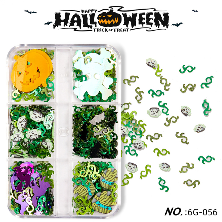 K056  Halloween Nail Art Patch Sequin Set Wholesale Nail Art Jewelry Sequins